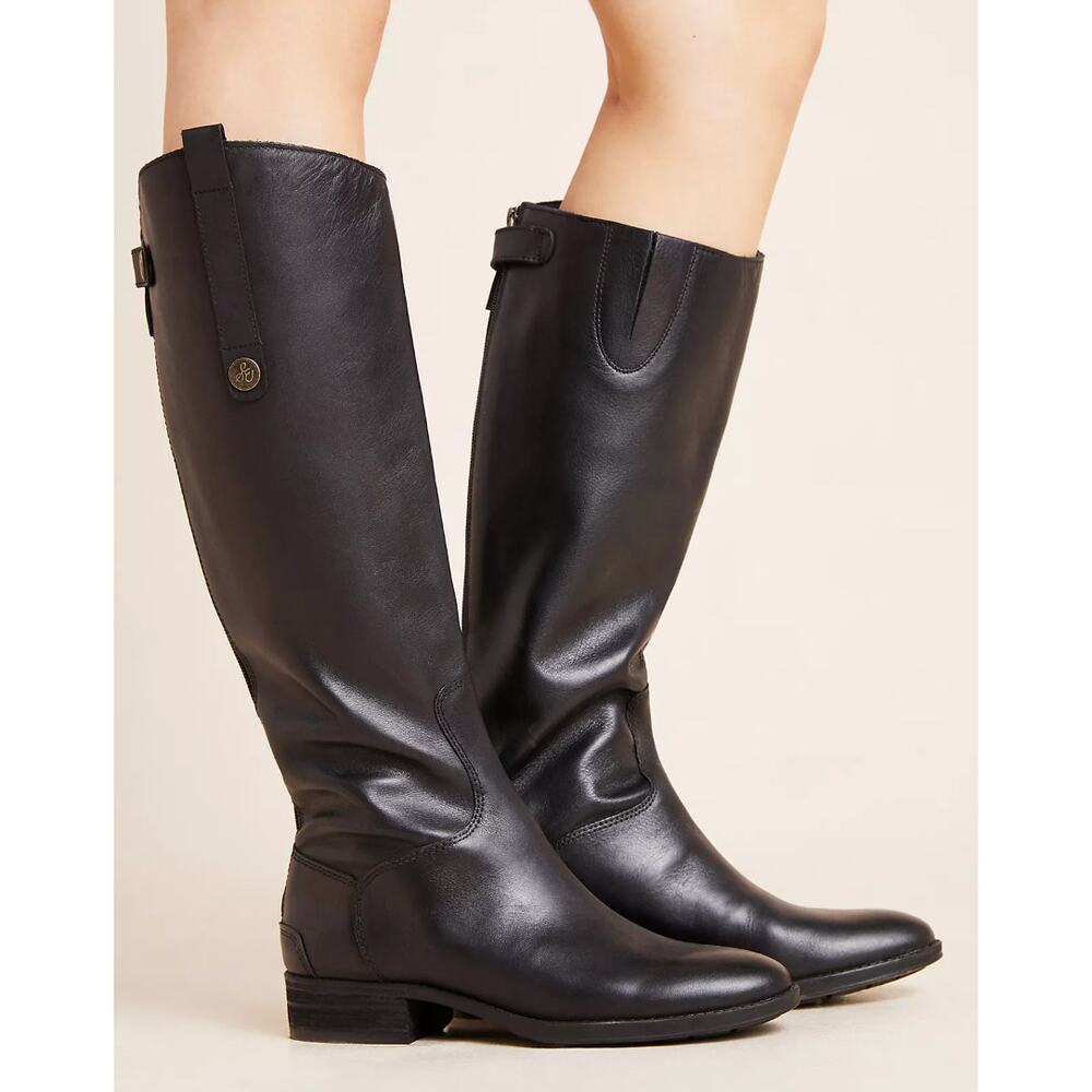 Sam Edelman Black Leather Over-the-Knee Riding Boots
